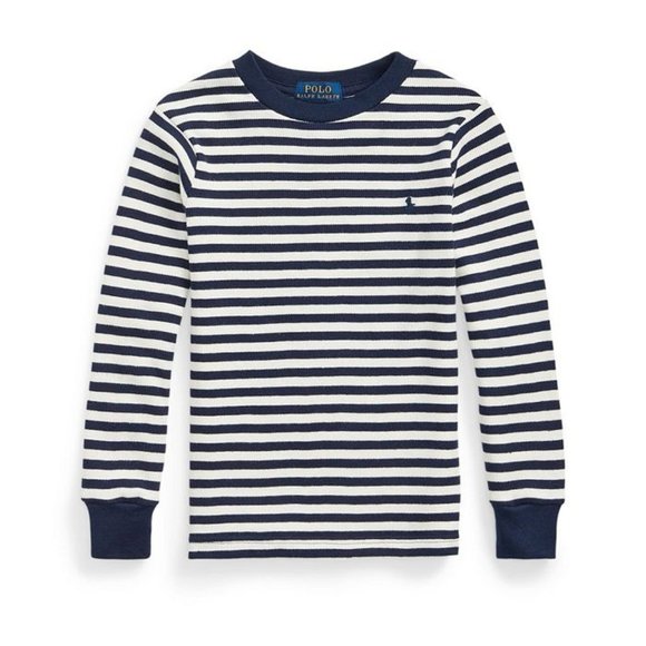 Polo Ralph Lauren Other - Polo Ralph Lauren Little Boys Striped Waffle-Knit Long-Sleeve T-shirt (5T)